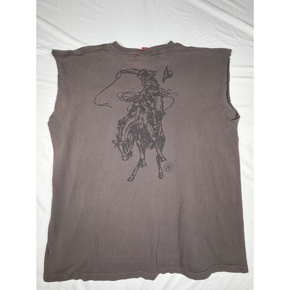 Marlboro Country Store Vintage 90's Bucking Bronco Sleeveless Tee Single Stitch